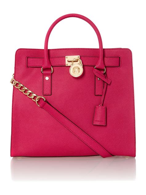 michael kors hot pink hamilton tote|Michael Kors nouveau Hamilton.